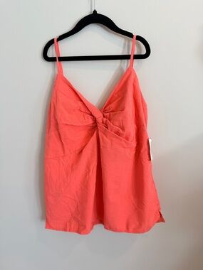Old Navy Coral Knot-Front Tank Top NWT